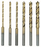 HSS twist drill set with center point, 1.5 to 4 mm (6...