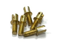 Hinge screw with fork bare brass