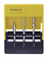 Solid carbide end mill set, 1 - 2 - 3 mm (3 pieces)