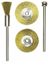 Brushes, brass, &Oslash; 8 mm, 2 pieces
